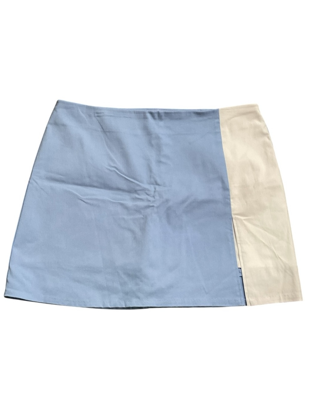 Zac & Rachel Blue and Cream Colorblock Mini Skort RT $50 - Picture 1 of 6
